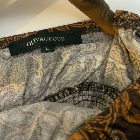 Olivaceous - midi dress size L multicolor 100% rayon - Picture 6 of 9